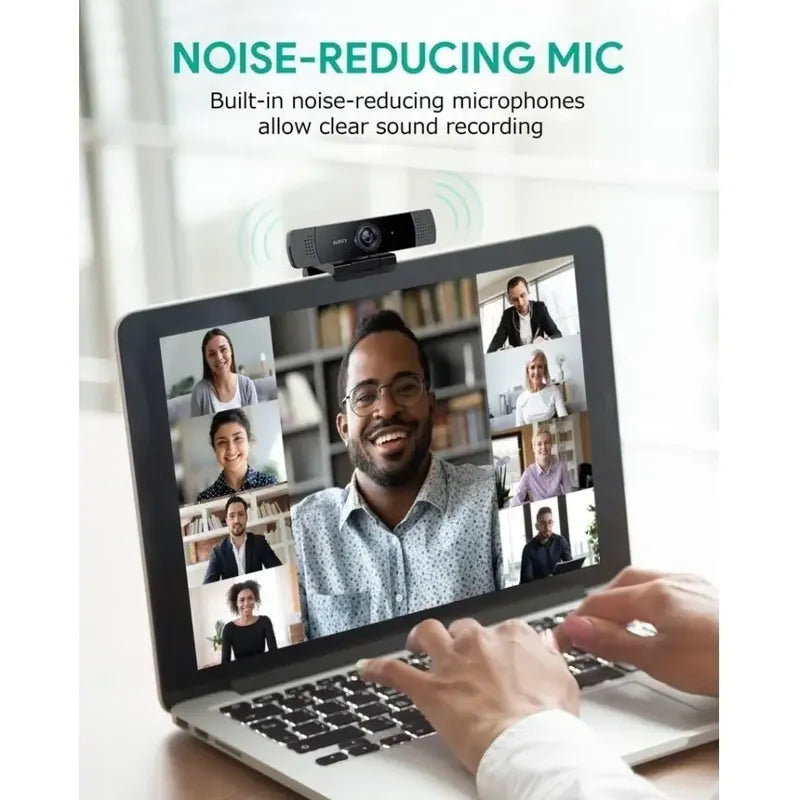 Webcam Aukey 1080p Dual Noise Reduction Stereo Microphones