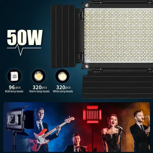 Panel De Luz Led Gvm 1000d Rgb (kit De 2 Luces)