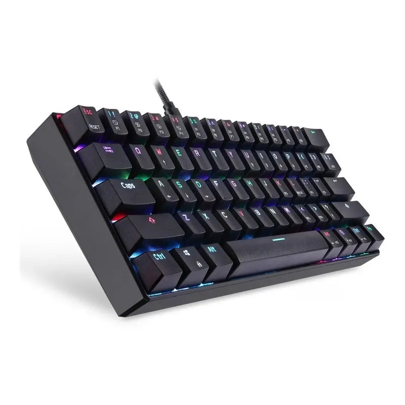 Teclado Mecanico Motospeed Ck61 60% Rgb Gaming Blue Switch Negro