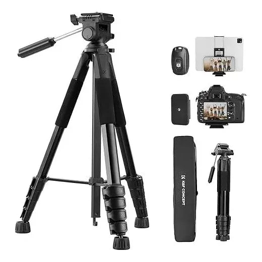 Tripode 75 K&f Concept Kf09.126 Camara Y Telefono Negro