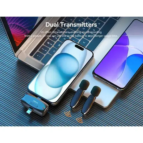 Micrófono Ulanzi V6 Duo 3-in-1 Wireless Usb-c Y Lightning