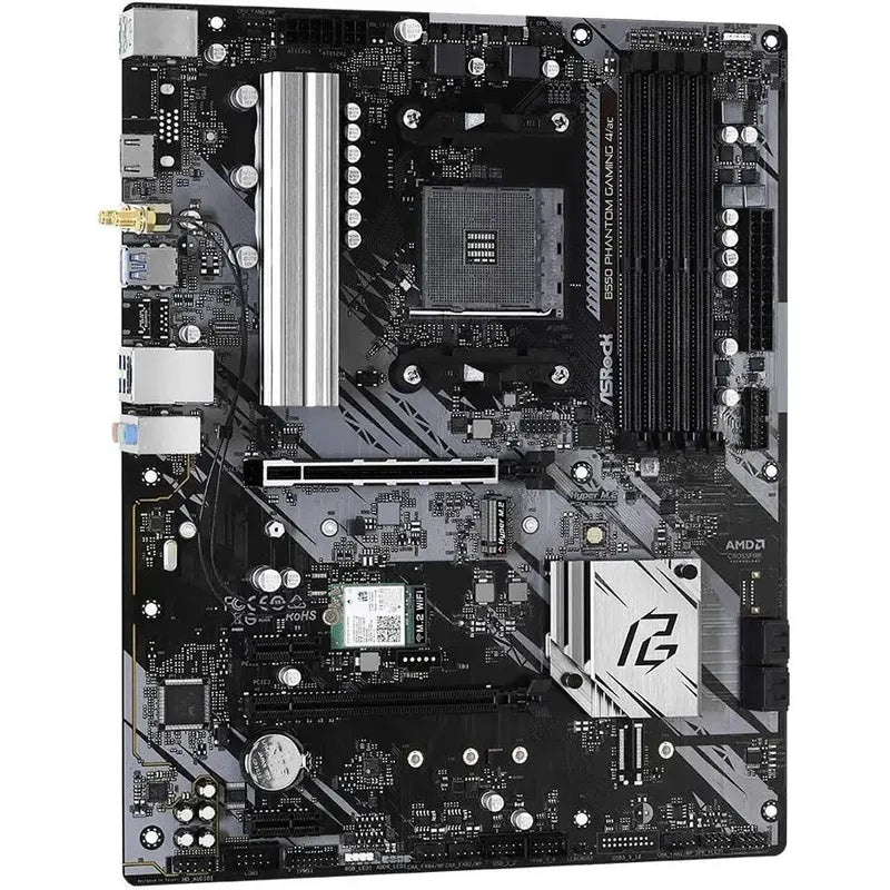 Tarjeta Madre Asrock B550 Phantom Gaming 4 Ac, 5000 Ready Negro