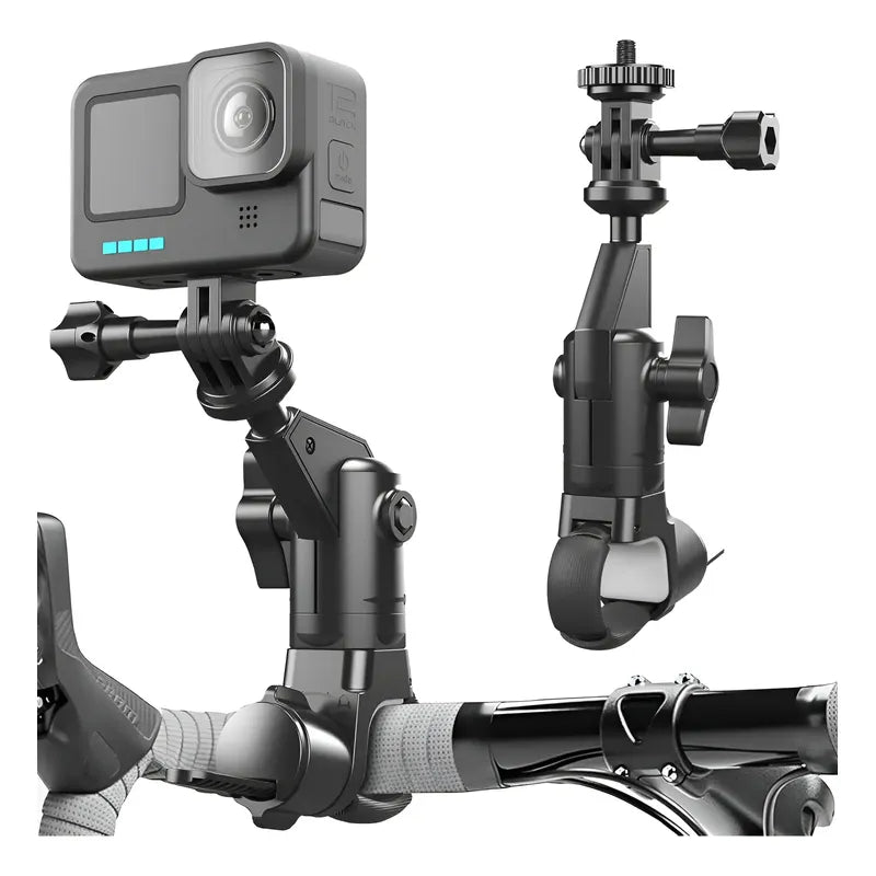Soporte Manilla Moto Camaras De Acción Gopro Insta360 Dji Negro
