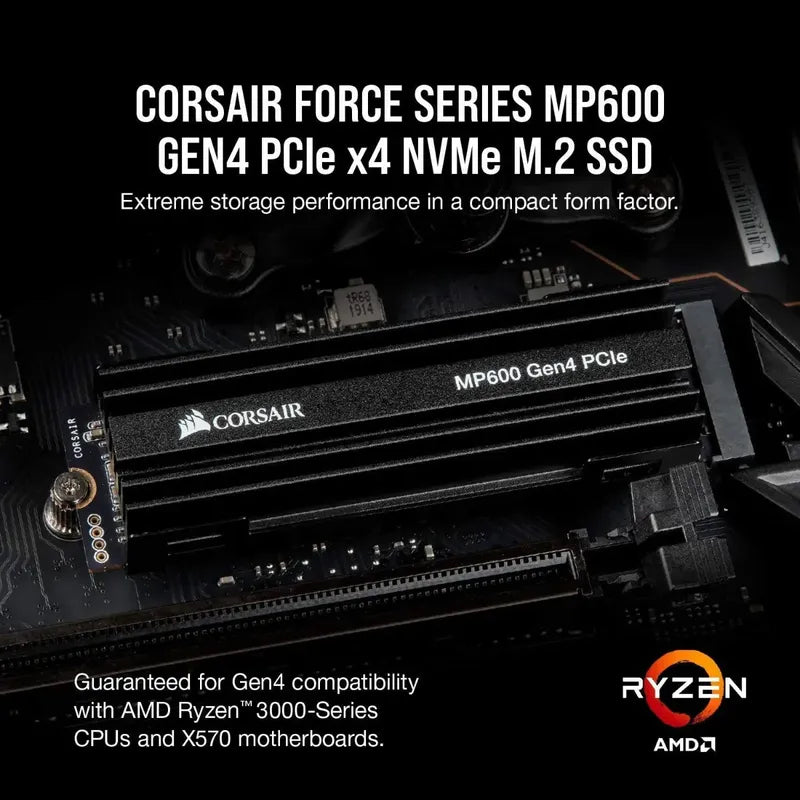 Disco M.2 Corsair Force Series Mp600 1tb/1000gb Negro