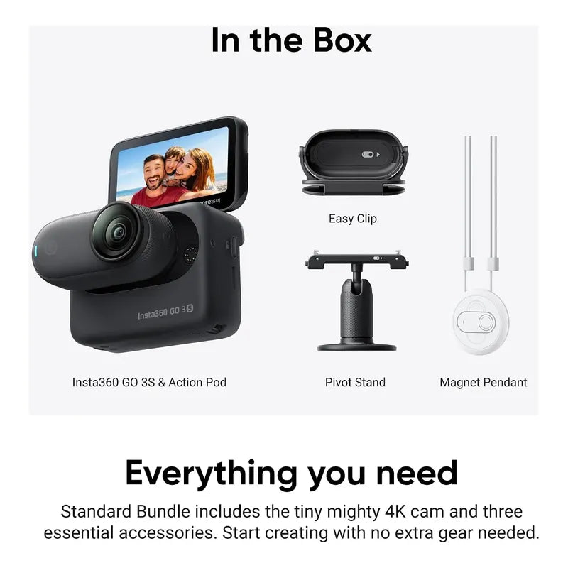 Camara De Accion Insta360 Go 3s 128gb Standard Edition Negro
