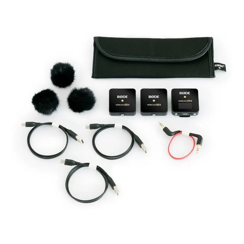 Sistema Micrófono Inalambrico Rode Wireless Go Ii Doble Cana Negro