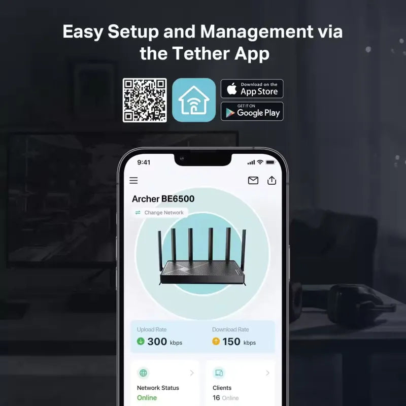 Router Tp-link Be6500 Dual-band Wi-fi 7 Puerto 2,5 Gpps