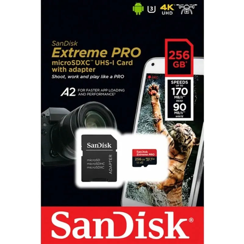 Memoria Micro Sd Sandisk Extreme Pro 256gb 170/90 Mb/s