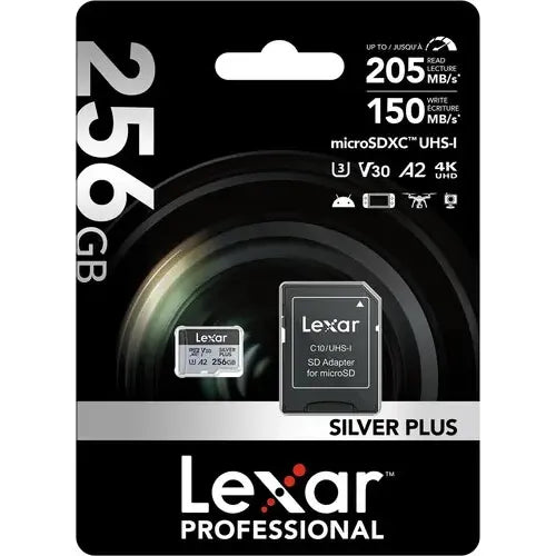 Memoria Microsdxc Lexar Profesional Silver Plus Uhs-i 256 Gb