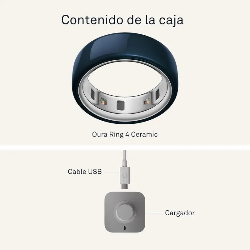 Anillo Oura Ring 4 Ceramic Midnight+ Kit D Tallas D Obsequio