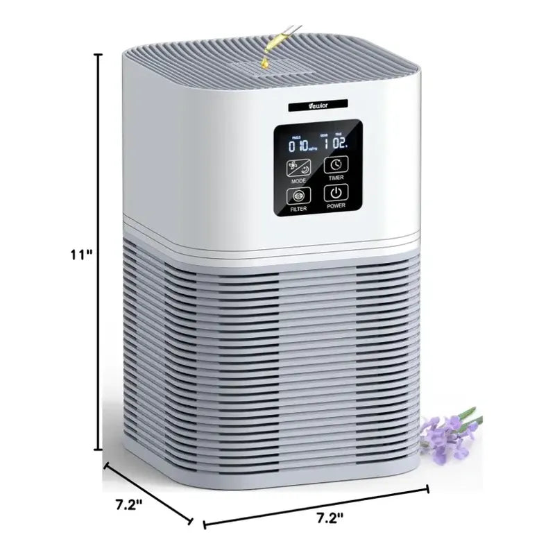 Purificador De Aire Vewior Hepa + Sensor De Calidad De Aire Blanco