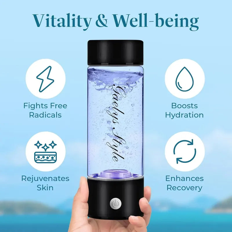 Botella Generador De Agua De Hidrógeno 4000ppb En 3mnts Blanco