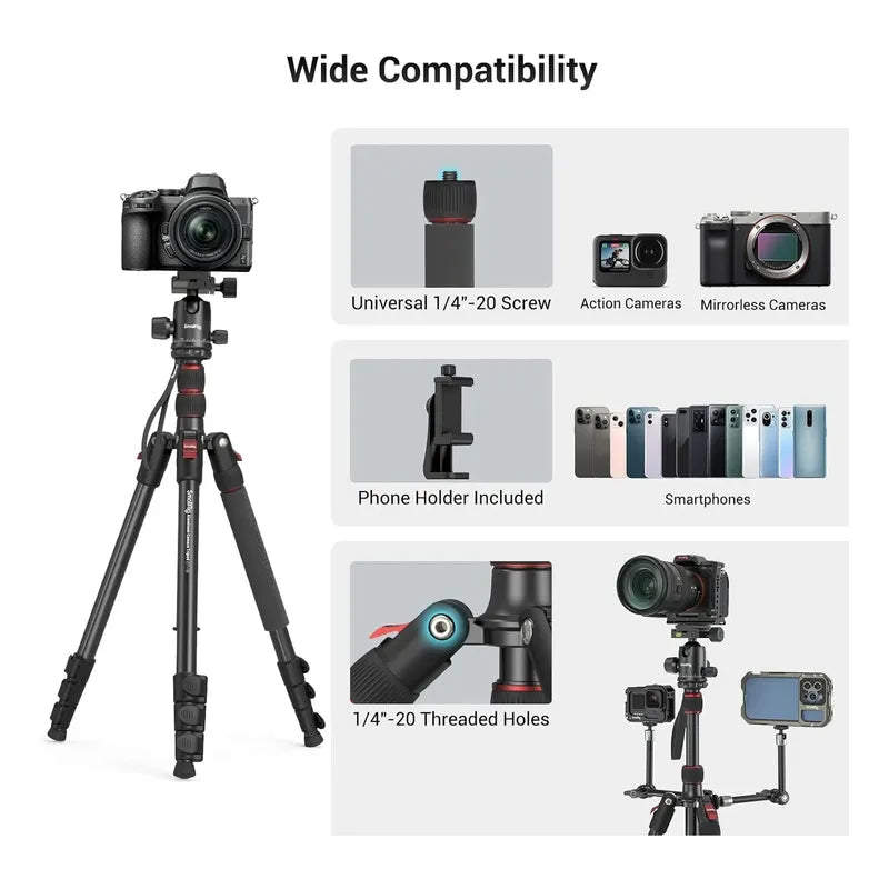 Trípode Para Cámara Smallrig Ct-20, Trípode Y Monopie Plegab