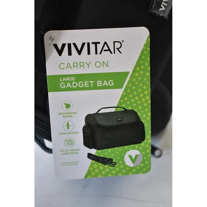 Bolso De Mano Grande Vivitar Para Camaras Profesional Negro