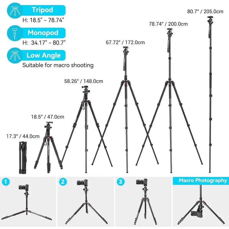 Trípode Para Cámara Smallrig Ct-20, Trípode Y Monopie Plegab