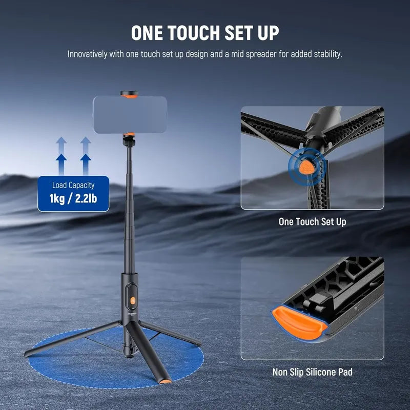Neewer 57.9 Selfie Stick TriPod Compatible iPhone Android