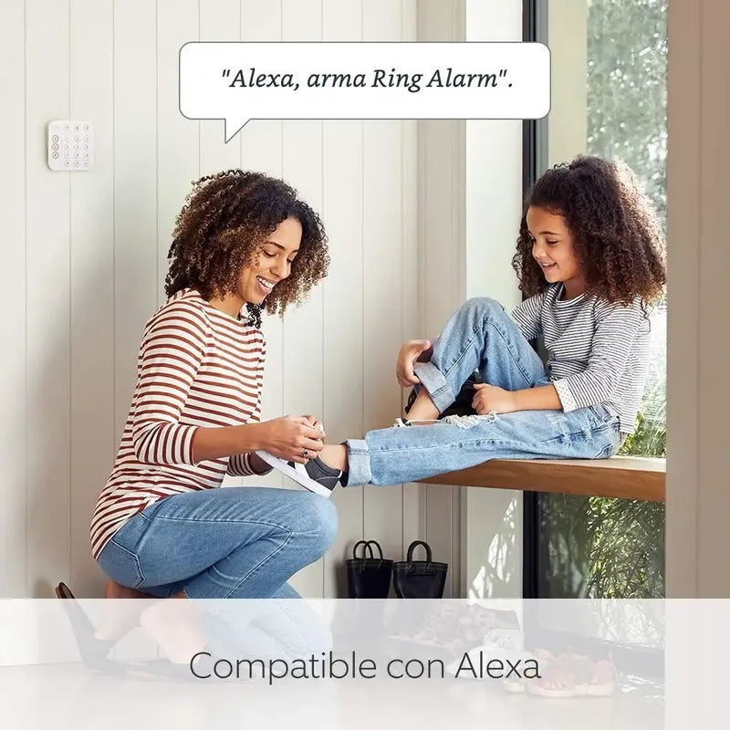 Kit 5 Piezas Ring Alarm 2da Gen Con Alexa Sistema Seguridad