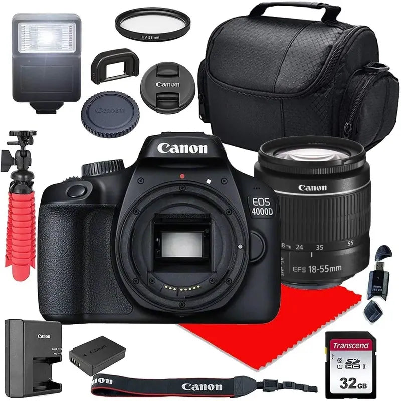 Canon Eos 4000d 18-55mm Iii+ Bundle Pack Negro