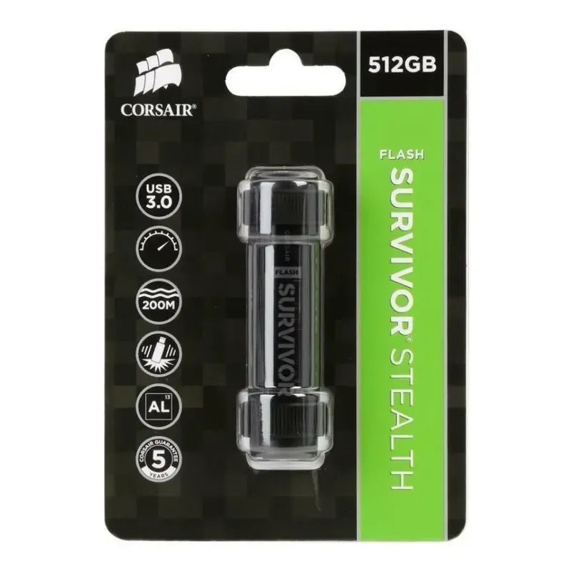 Pendrive Corsair 512gb Survivor Stealth Sumergible 200metros