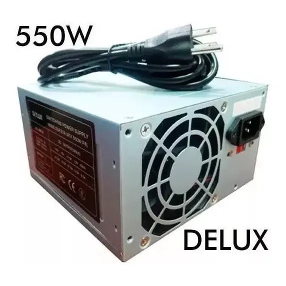 Fuente De Poder 550 Watts Atx Marca Delux Computador Gris