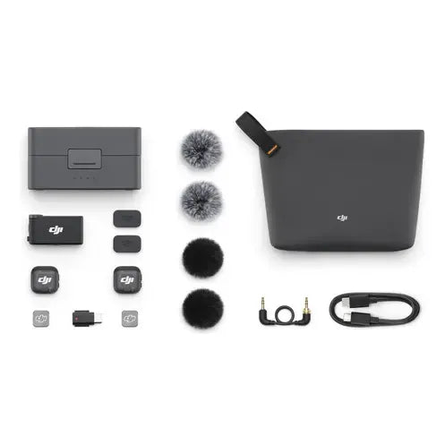 Microfono Dji Mic 3 Wireless Doble Canal 2,4 Ghz Negro