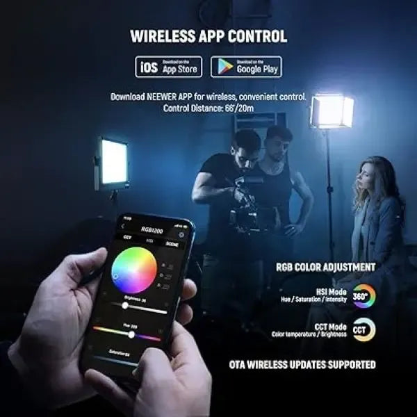 Panel De Luz De Video Led Neewer Rgb1200 Rgb Con Control App