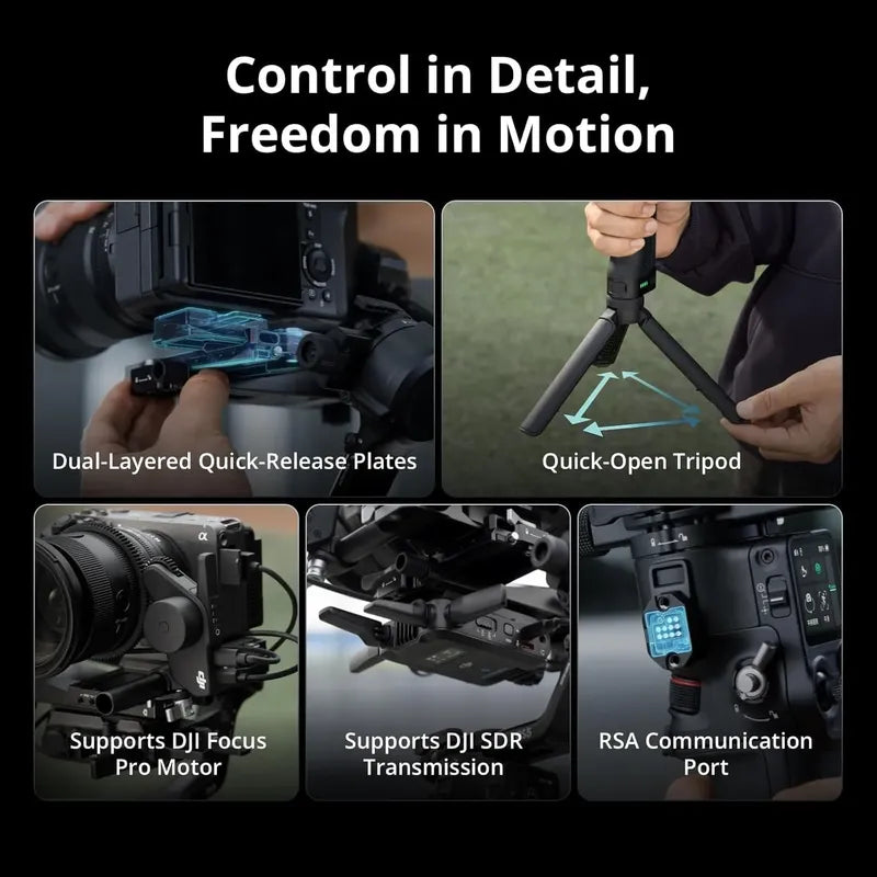 Dji Rs 5 Combo, Estabilizador Gimbal Para Cámaras Negro