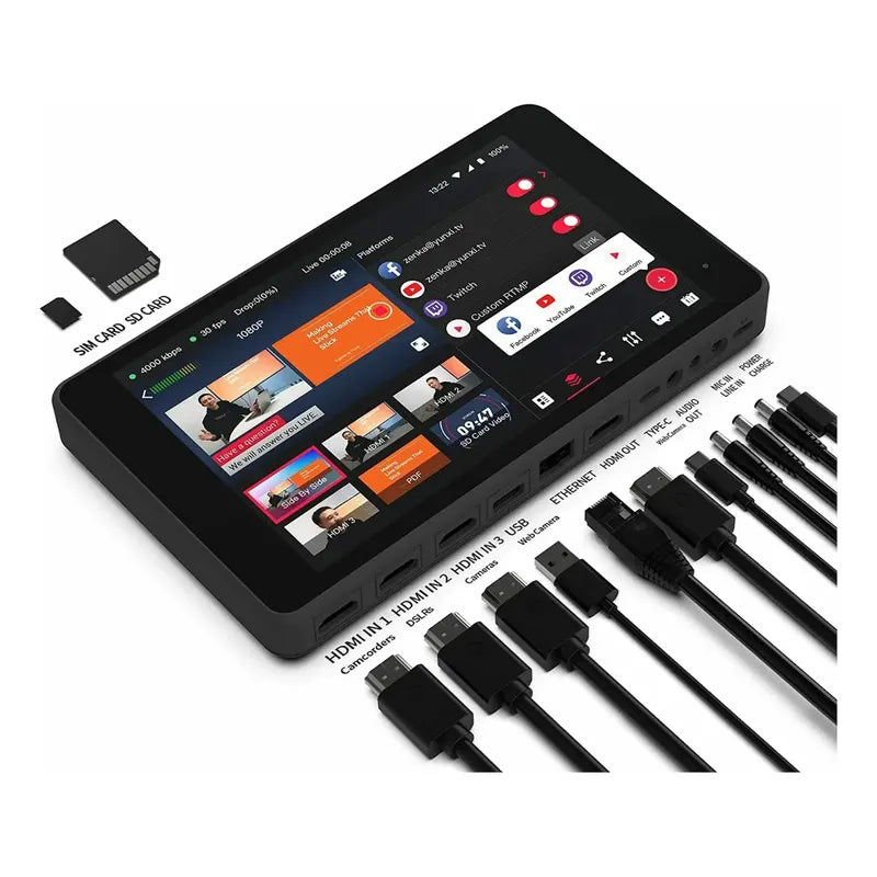 Estudio Portátil Streaming Multicámara Yololiv Yolobox Pro Negro