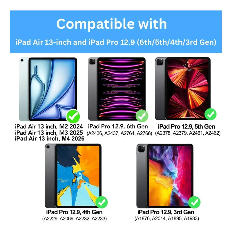 Funda Con Teclado Para iPad Air 13/iPad Pro De 12,9