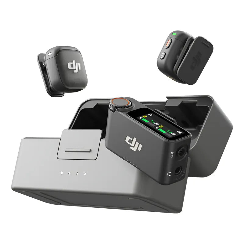 Microfono Dji Mic 3 Wireless Doble Canal 2,4 Ghz Negro