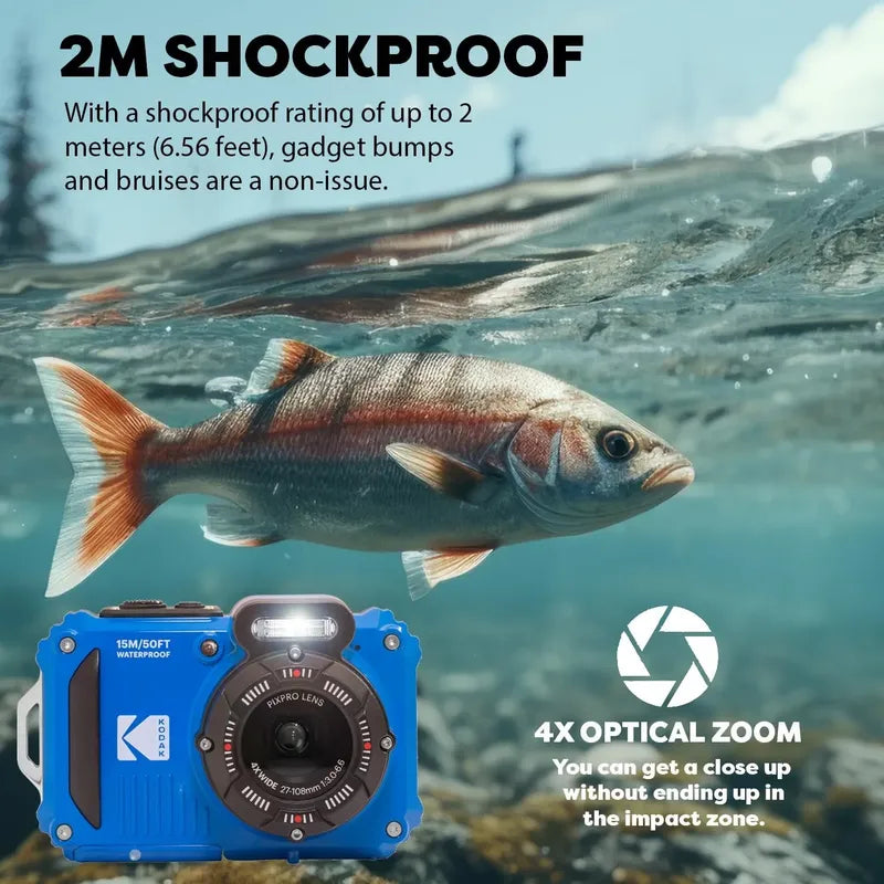 Camara Digital Kodak Pixpro Wpz2 Bundle Pack Azul