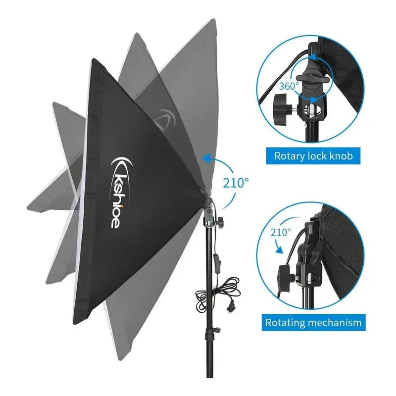 Kit De Iluminacion Softbox Kshioe De Luz Led 86