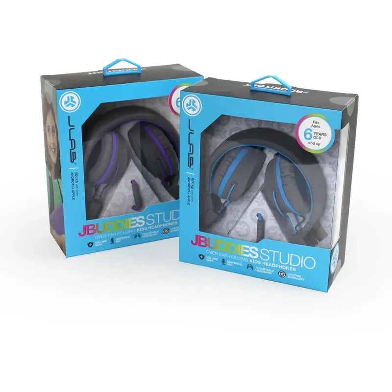 Audifonos Jbuddies Para Niños Con Kid Safe 85db Limite Gris