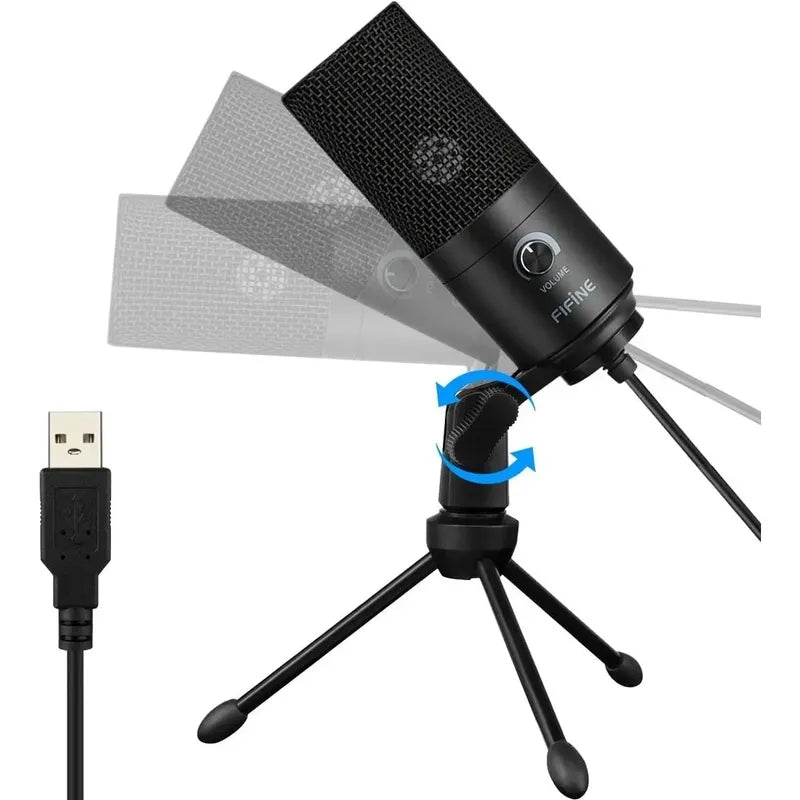Micrófono Usb Fifine K669b Con Condensador De Metal