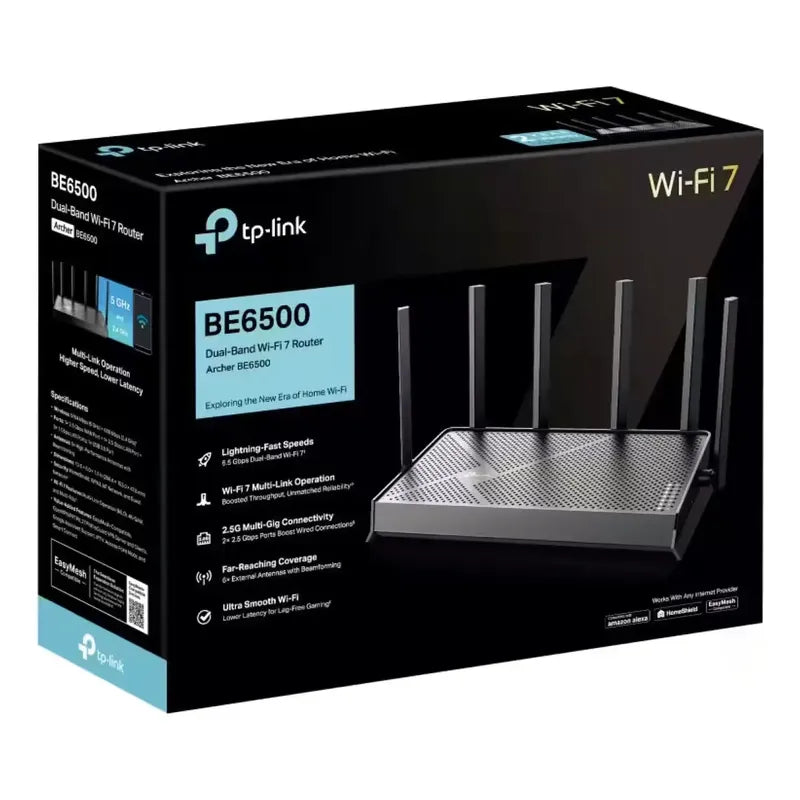 Router Tp-link Be6500 Dual-band Wi-fi 7 Puerto 2,5 Gpps