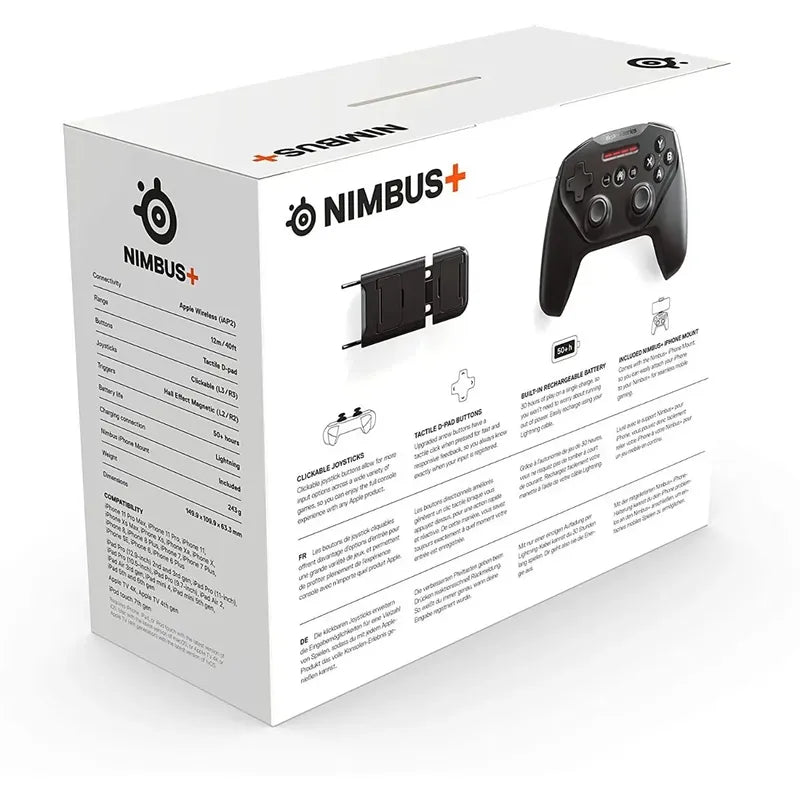 Control De Juegos Inalámbrico Steelseries Nimbus+, Apple Negro
