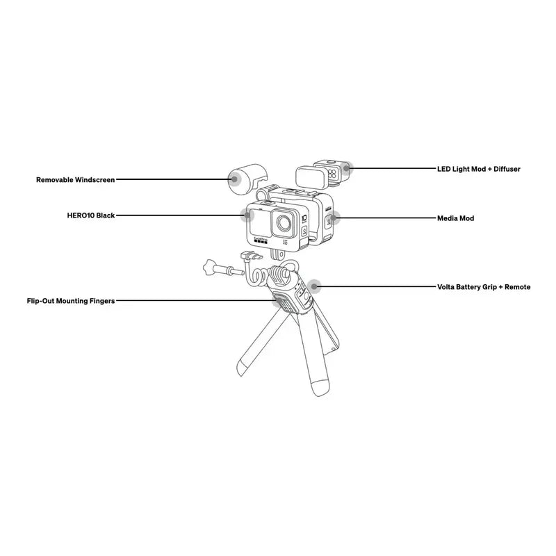 Cámara Gopro Hero10 Black, Edición Para Creadores, Volta