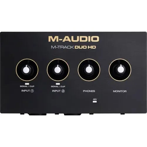 Interfaz De Audio M-audio M-track Duo Hd. Kit Produccion Negro