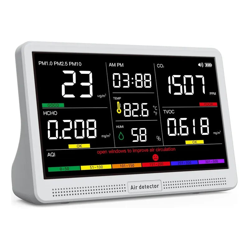 Monitor Calidad Aire 16 En 1, Co2,tvoc, Pm2.5, Pm1.0, Pm10