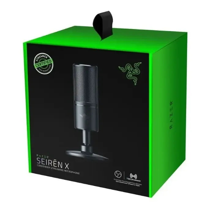 Microfono Razer Seiren X Profesional Supercardiod Aluminio Neegro