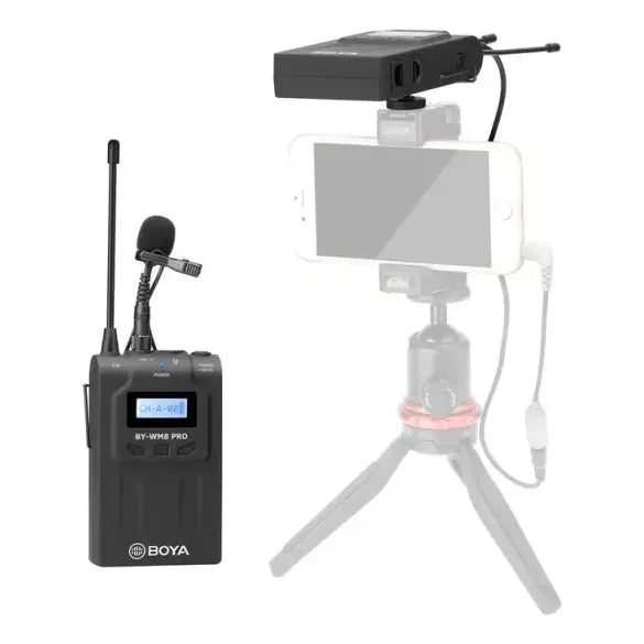 Boya Kit Micrófono Inalámbrico Uhf Pro 2tx+1rx Negro