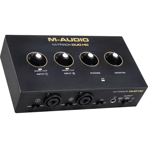 Interfaz De Audio M-audio M-track Duo Hd. Kit Produccion Negro