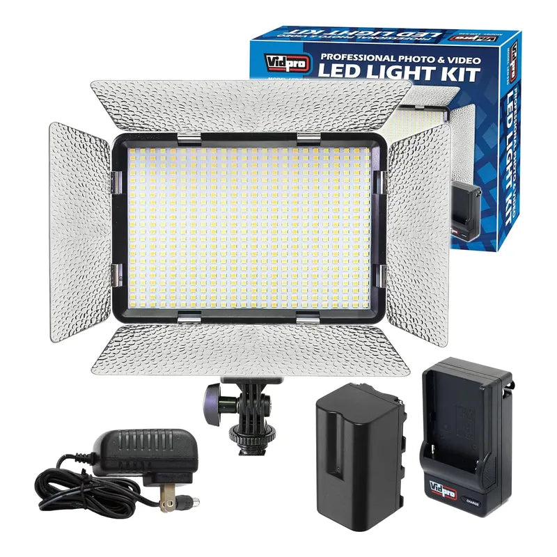 Kit Luz Fotográfica Y De Vídeo Vidpro Led-530 3200k-5600k