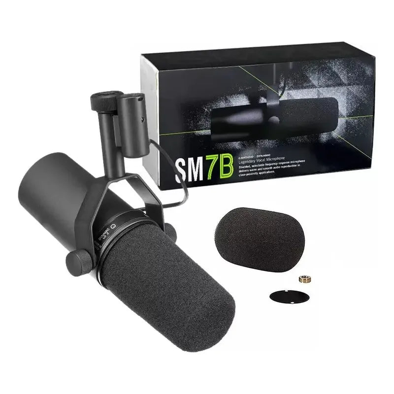 Microfono Shure Sm7b Cardioide Dinamico Para Podcast Negro