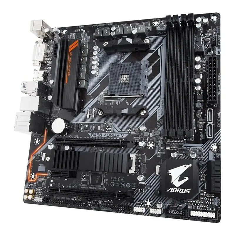 Tarjeta Madre Gigabyte B450 Aorus M Amd Ryzen Am4 M.2 Micro Negro