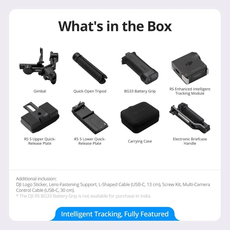 Dji Rs 5 Combo, Estabilizador Gimbal Para Cámaras Negro