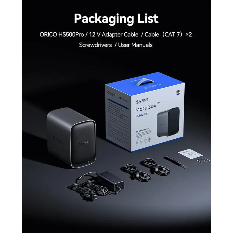 Nas Orico Hs500 Álbum Ia Máquina Virtual Confi Raid Flexible Azul Acero