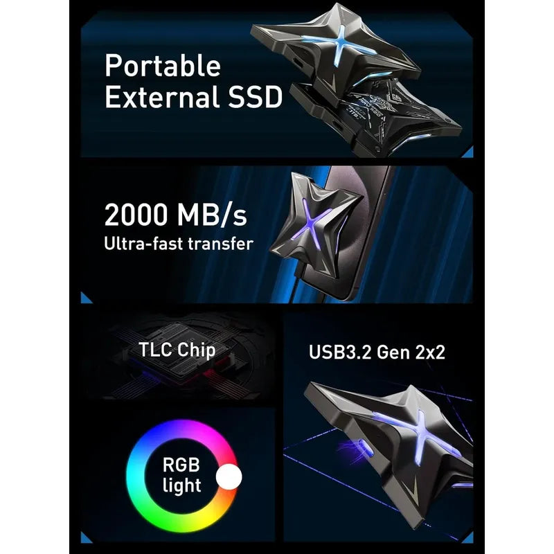 Disco Ssd Move Speed Magnetic 2tb /2000mb/s Usb-c 3.2x2