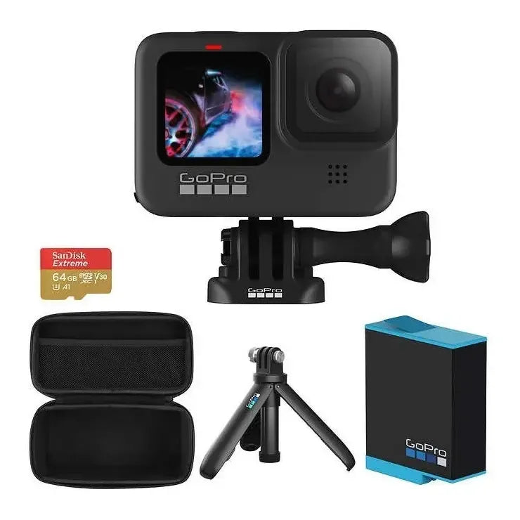 Gopro 9 Pack 2 Batería, Shorty, Microsd 64gb, Maletin Negro