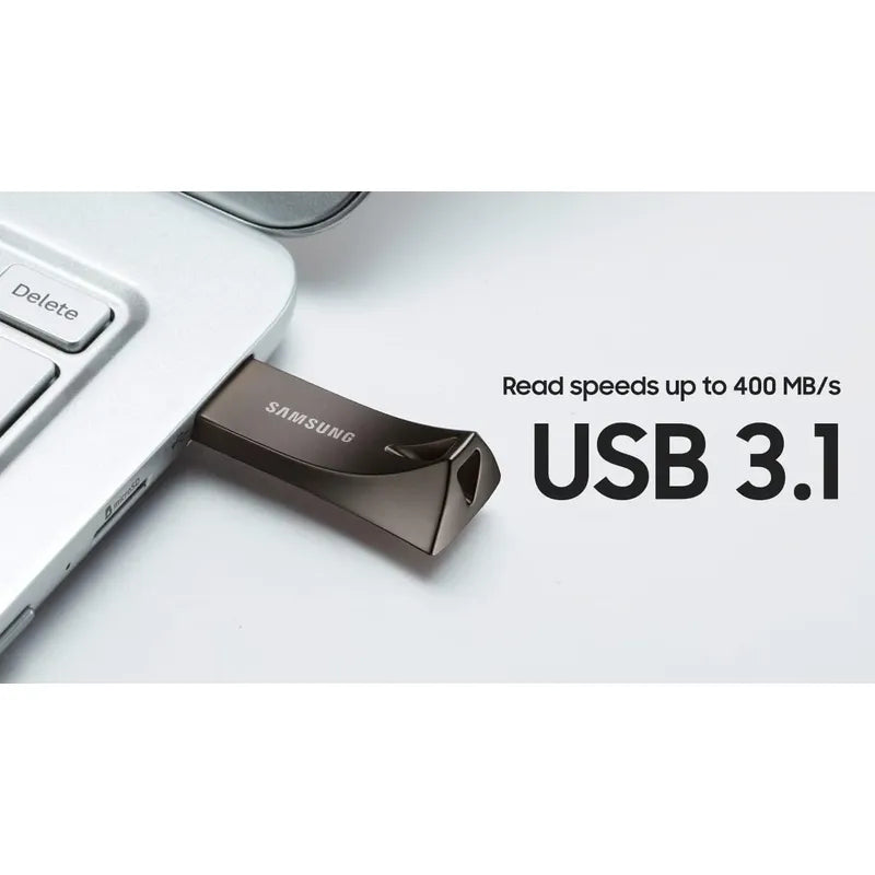 Samsung Bar Plus 256gb 400mb/s Usb 3.1 Gris Titanio
